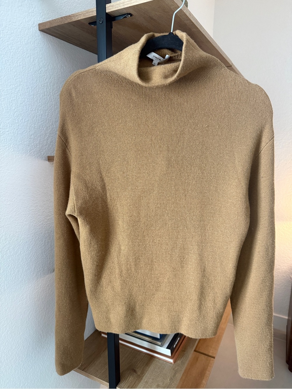 Vince Camel Cashmere Blend Mock Neck Sweater – XS